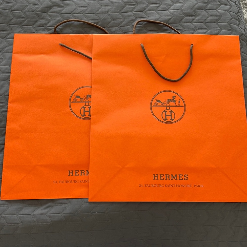 Shopping bags from Hermes